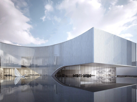 现代办公楼建筑 异型办公楼 写字楼su模型