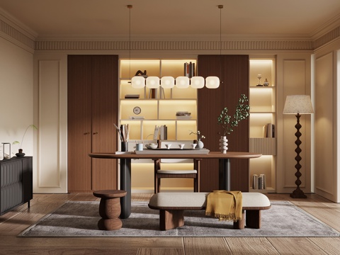 法式中古风茶室su模型