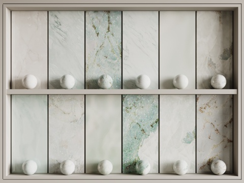 北欧淡雅石材 白色大理石 岩石 奢石 青色大理石su模型