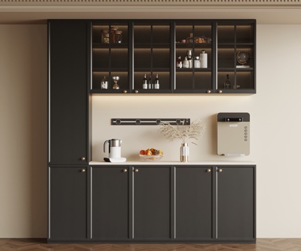  法式餐边柜3d模型 