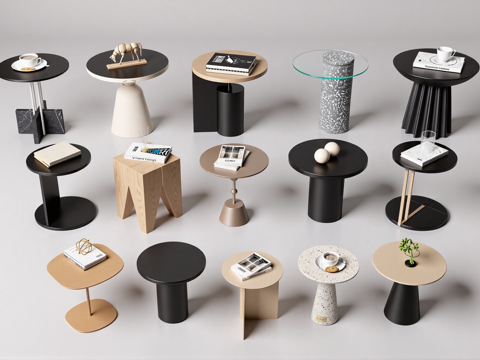 现代边几角几su模型