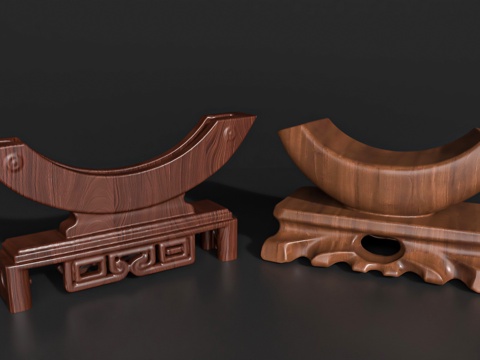  架子木桌支架底座木雕摆件生活用品雕塑雕刻3d模型 