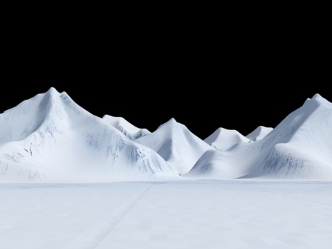 雪山 山脉 现代雪山 远山 雪景山su模型