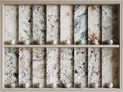 现代轻奢石材 彩色纹路大理石 岩石 奢石 宝格丽su模型