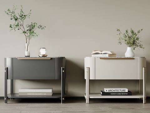 现代床头柜su模型