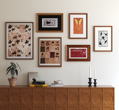 法式中古挂画组合 书籍摆件su模型