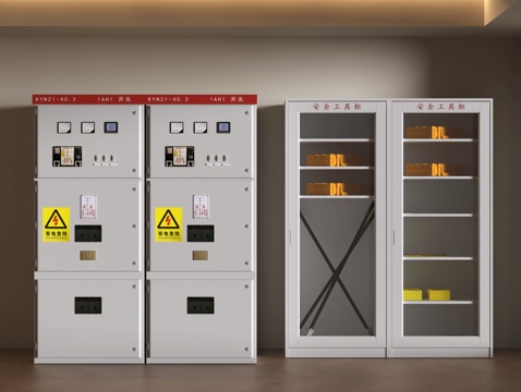  现代工业设备器材3d模型 