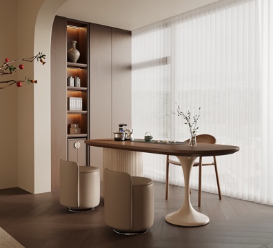 新中式小茶台su模型