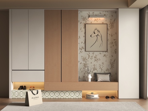 现代鞋柜su模型