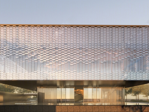 现代简约售楼部 会所su模型