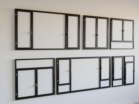 现代窗户su模型