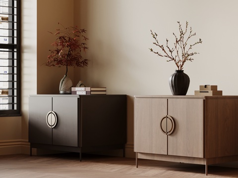 新中式床头柜su模型