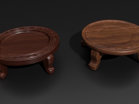  架子木桌支架底座木雕摆件生活用品雕塑雕刻3d模型 