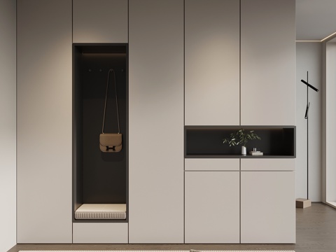 现代意式玄关柜 边柜su模型