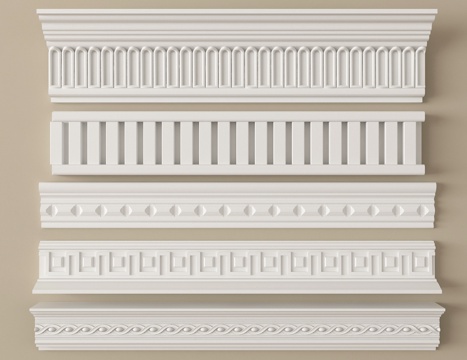 法式线条 石膏线 石膏构件su模型