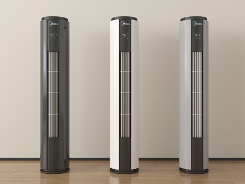 现代空调 立式空调su模型