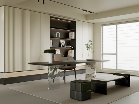 现代书房su模型