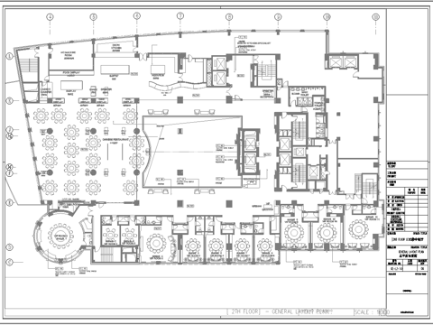 2000平中餐厅  最新全套施工图合集cad施工图