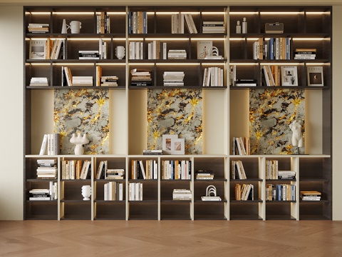 现代书柜su模型