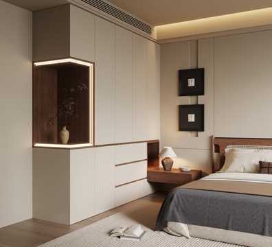 中古风衣柜su模型