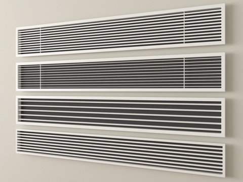 现代空调出风口 中央空调出风口su模型