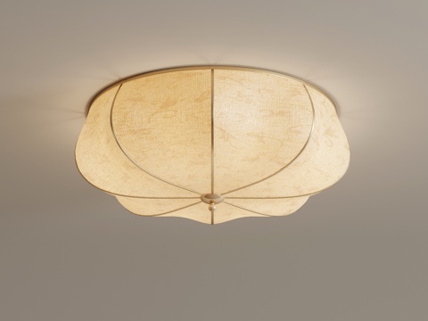 侘寂中古吸顶灯 客厅灯su模型