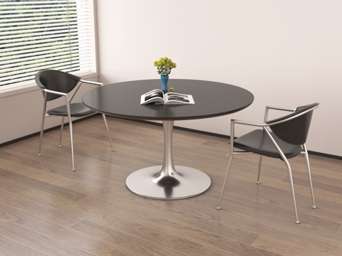 现代咖啡桌椅 休闲桌椅 洽谈桌 餐椅su模型