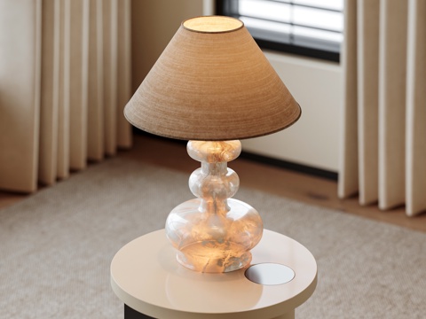 中古台灯 云石台灯 透光石台灯su模型