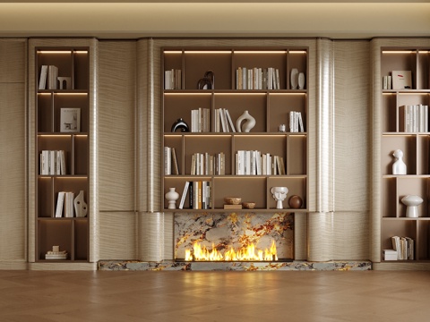 现代书柜su模型