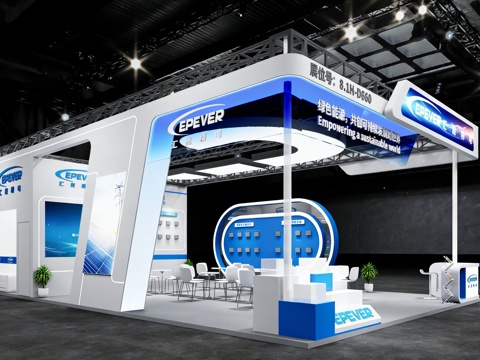 现代电子产品展台_展览su模型