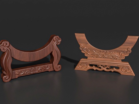  架子支架底座木雕摆件生活用品雕塑雕刻3d模型 