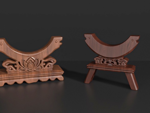  架子木桌支架底座木雕摆件生活用品雕塑雕刻3d模型 