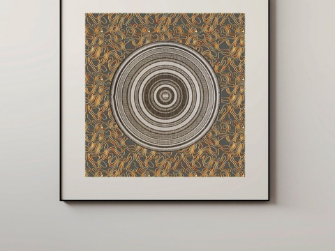 现代挂画su模型