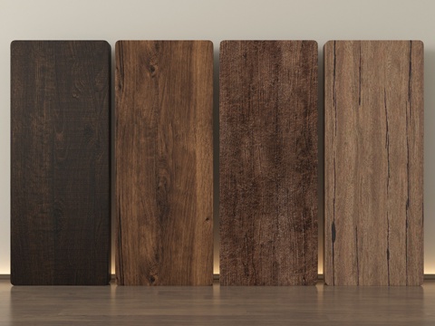  中式木头木板木条 老木头木块3d模型 