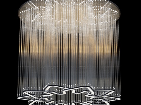  现代水晶吊灯3d模型 