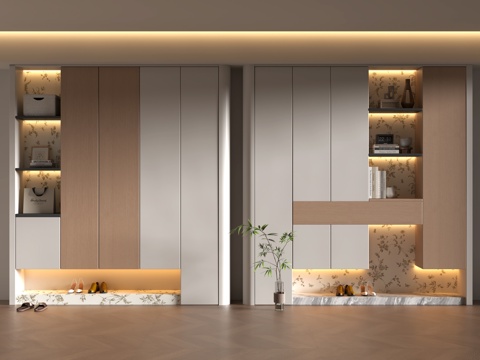 现代鞋柜su模型