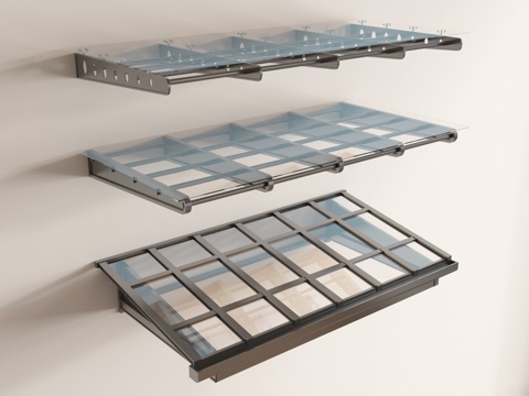 现代玻璃雨棚 玻璃遮阳棚 雨搭遮雨棚 户外雨棚su模型