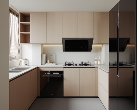 现代家居厨房su模型