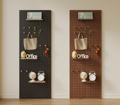  法式中古风洞洞板 墙饰3d模型 