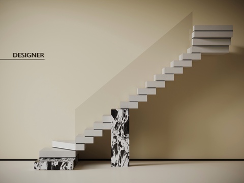  现代楼梯3d模型 