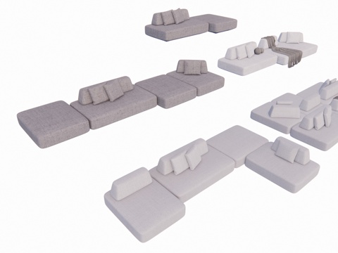 卡座 椅子 客厅 桌椅 懒人沙发 沙发 海绵垫 凳子 组合沙su模型