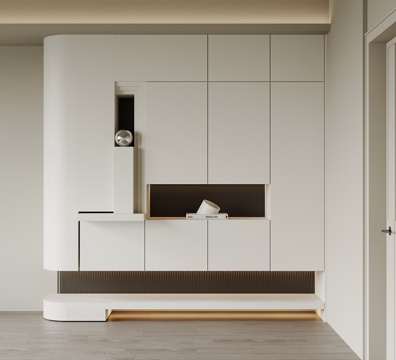 现代意式鞋柜 入户鞋柜su模型