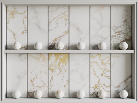 北欧轻奢石材 金色大理石 岩石 奢石 烫金大理石su模型