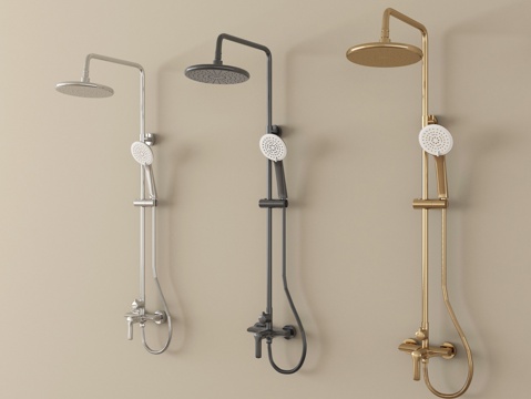 现代花洒 淋浴花洒su模型