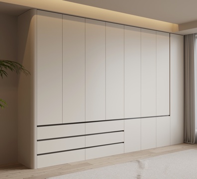 现代简约衣柜su模型