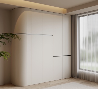 现代简约衣柜su模型