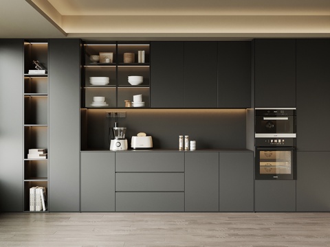  现代意式餐边柜 酒柜3d模型 