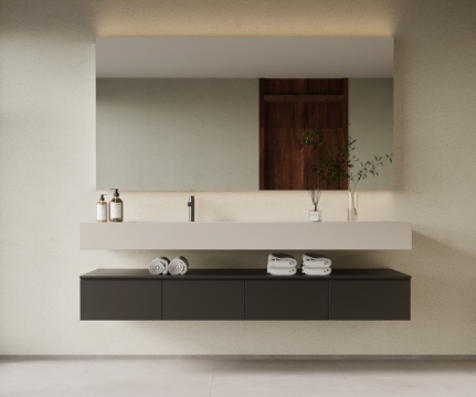 现代简约浴室柜 洗手台su模型