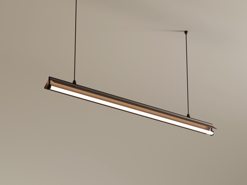 现代意式吊灯 长条吊灯su模型