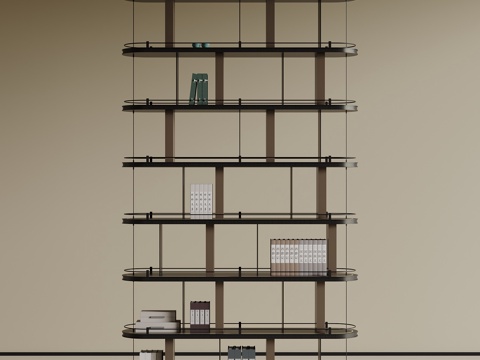  现代书架 隔断柜3d模型 